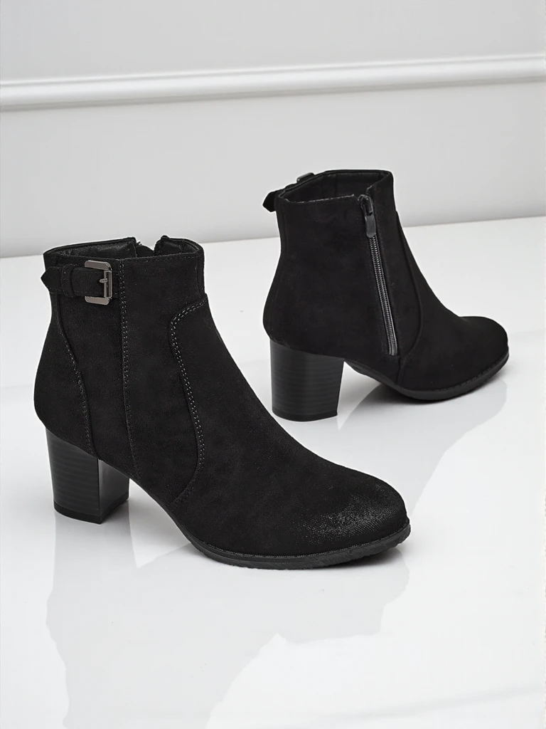 Naiste öko-seemisnahast kontsaga poolsaapad Crimson Dusk