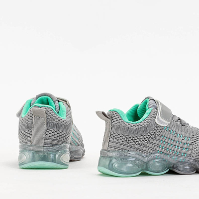 Sneakersy Dziecięce Astra Szare Syntetyczne Sportowe na Lato