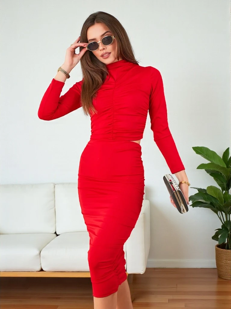 Royalfashion Women's pencil midi skirt