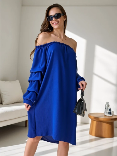 Royalfashion Smooth women's dress a'la Spanish with frills