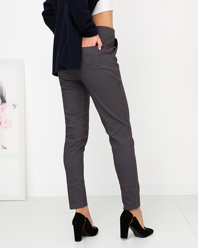Dark gray women's insulated teggings pants - Clothing