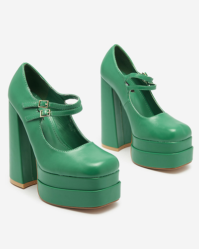 Rohelised naiste kõrged stilettpumbad Edisa - Jalatsid