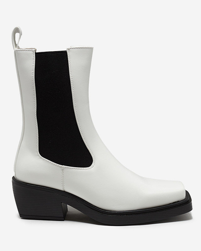 White women's high slip boots Darran - Footwear