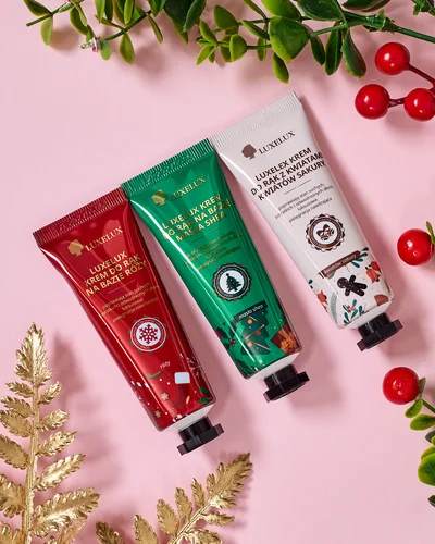 Luxelux Christmas set of hand creams from the botanical essence series 25g