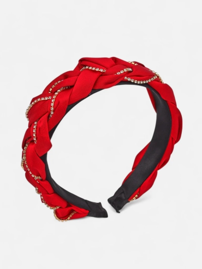 Royalfashion Braided Hairband with Cubic Zirconia