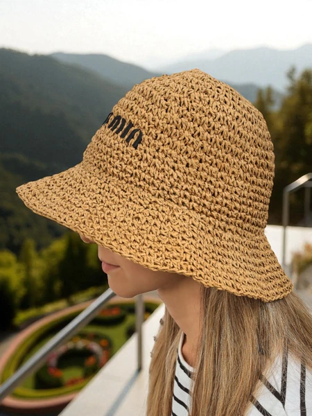 Royalfashion Women's Summer Bucket Hat with Lettering
