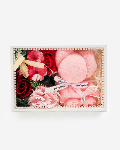 Royalfashion Flowerbox Flowers in a box with a teddy bear