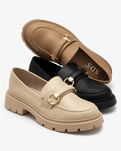 Royalfashion Naiste mokassinad helepruunid Desise