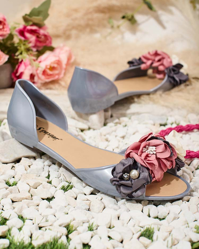 Royalfashion Rubber ballerinas with flower Koddies