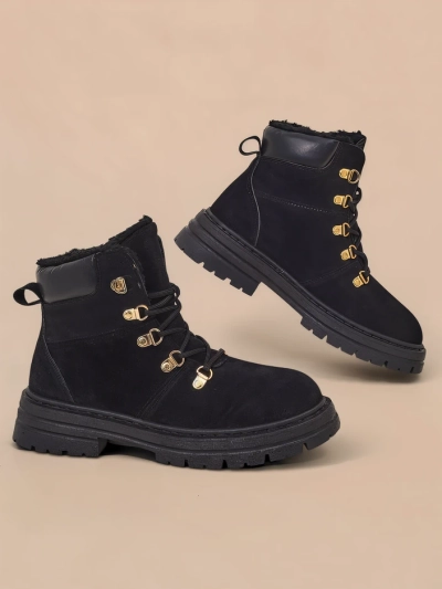 Royalfashion Black women's trappers Develier