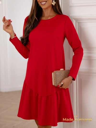 Women's mini dress with a ruffle