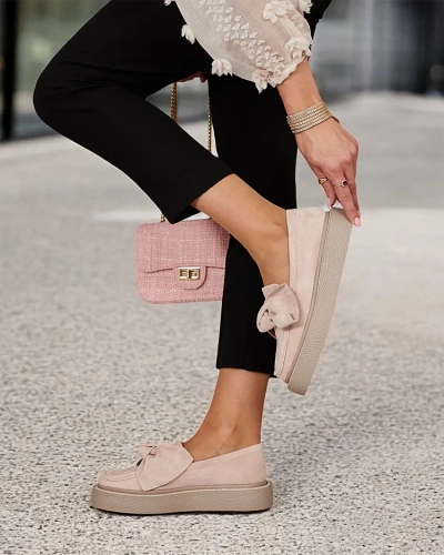 Royalfashion Women's half shoes with bow Eriz