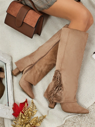 Naiste öko-seemisnahast saapad pealsetega Rimolea