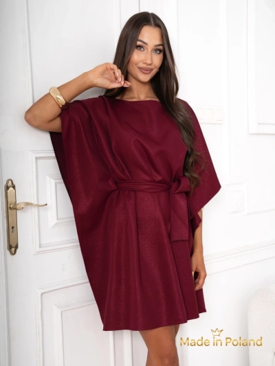 Aurelia Burgundy Elegante Dress