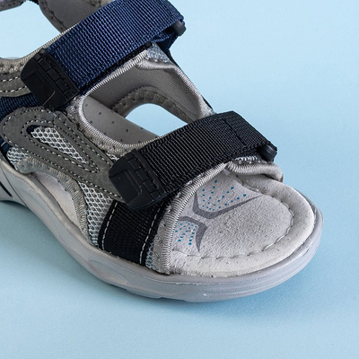 Gray boys 'turbo velcro sandals - Footwear
