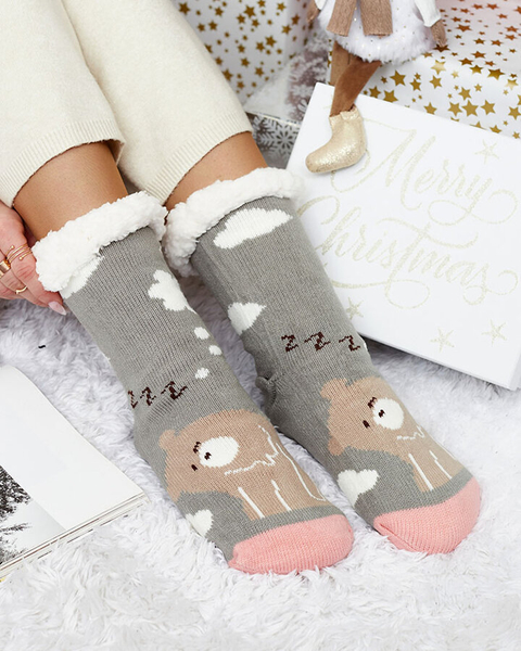 Royalfashion Women's winter socks with Christmas pattern