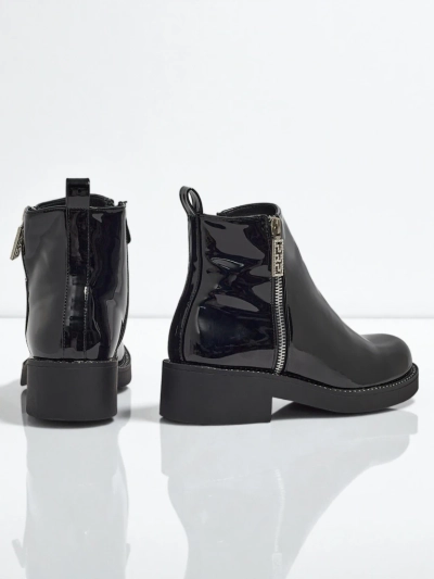 Lacquered Women's Eco-Leather Ankle Boots Calvera