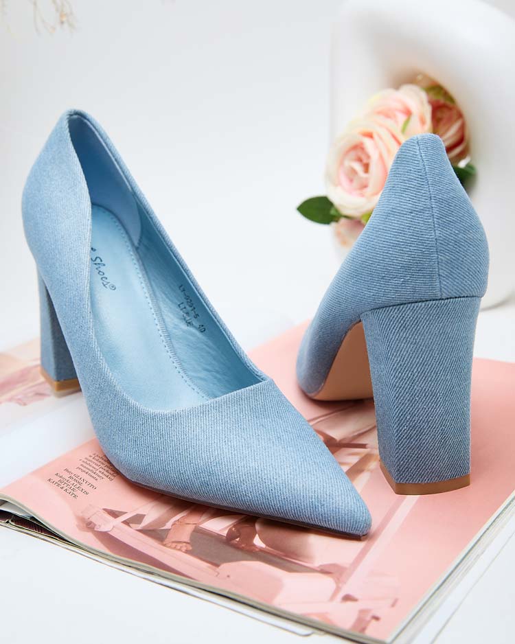 Royalfashion Naiste Jeansem stilettpumbad