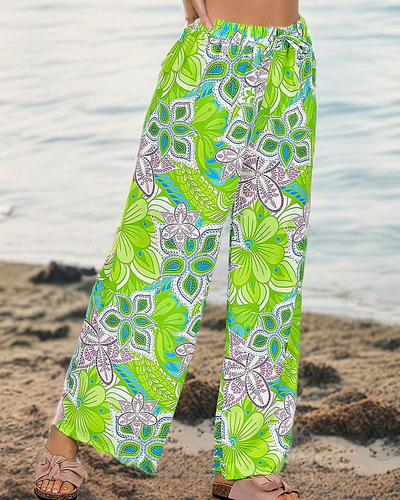 Royalfashion Women's patterned wide pants