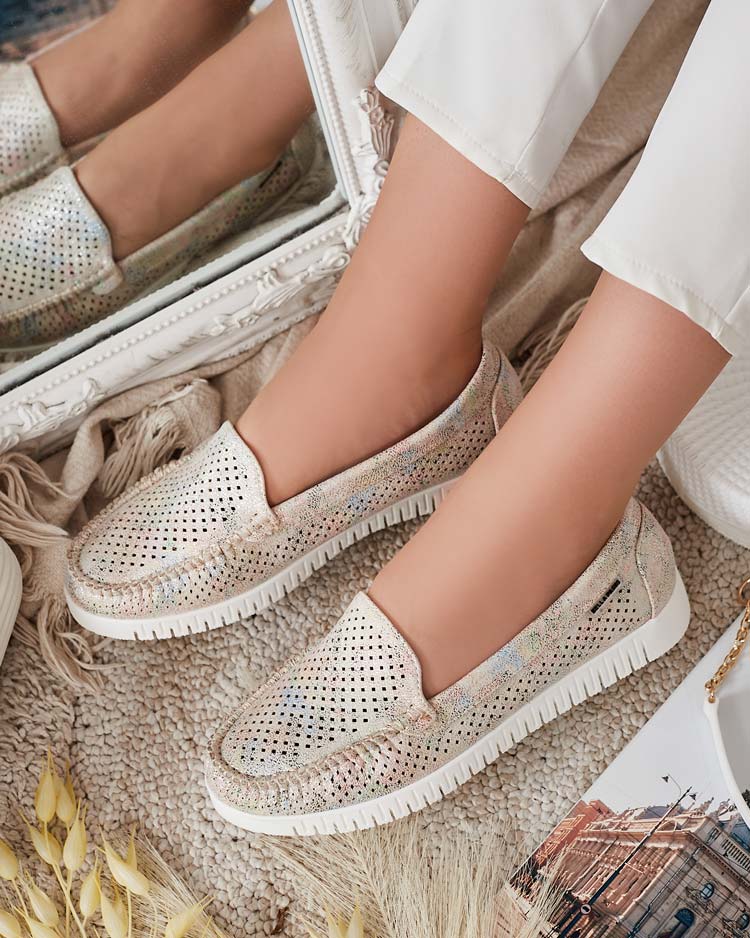 Royalfashion Женские ажурные мокасины Nafis