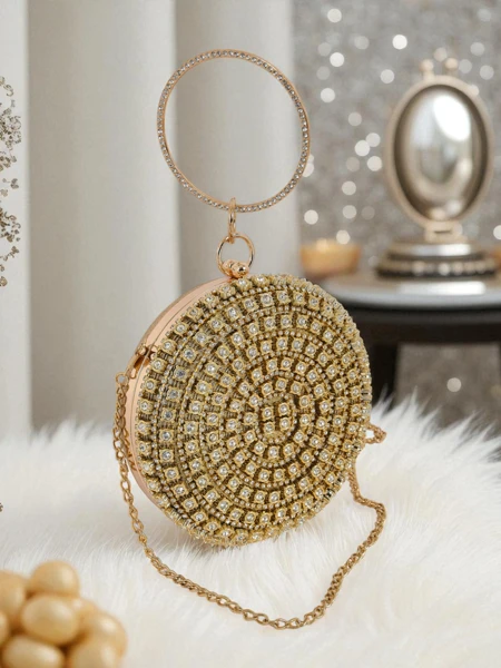 Royalfashion Naiste käekott tsirkoonidega Elira Noir