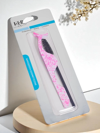 Eyelash styling set - tweezers for false eyelashes and brush