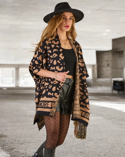 Royalfashion Naiste prinditud poncho