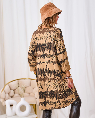 Royalfashion Mustriline naiste helepruun kleit