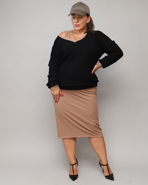 Royalfashion Casual naiste komplekt mustast ja pruunist
