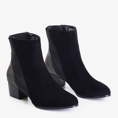 Black boots with low heels Fuller - Footwear