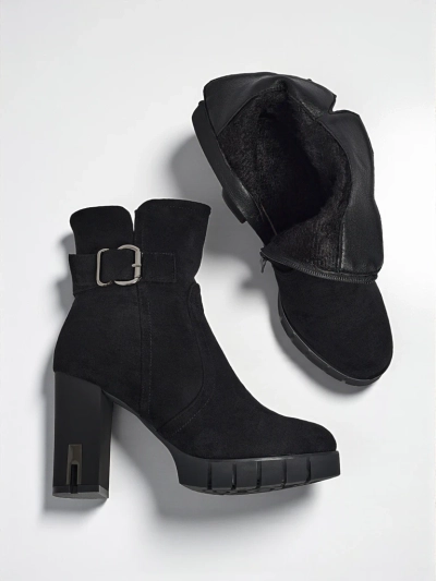 Women's Liravie Faux Suede Heeled Ankle Boots