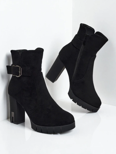 Women's Liravie Faux Suede Heeled Ankle Boots