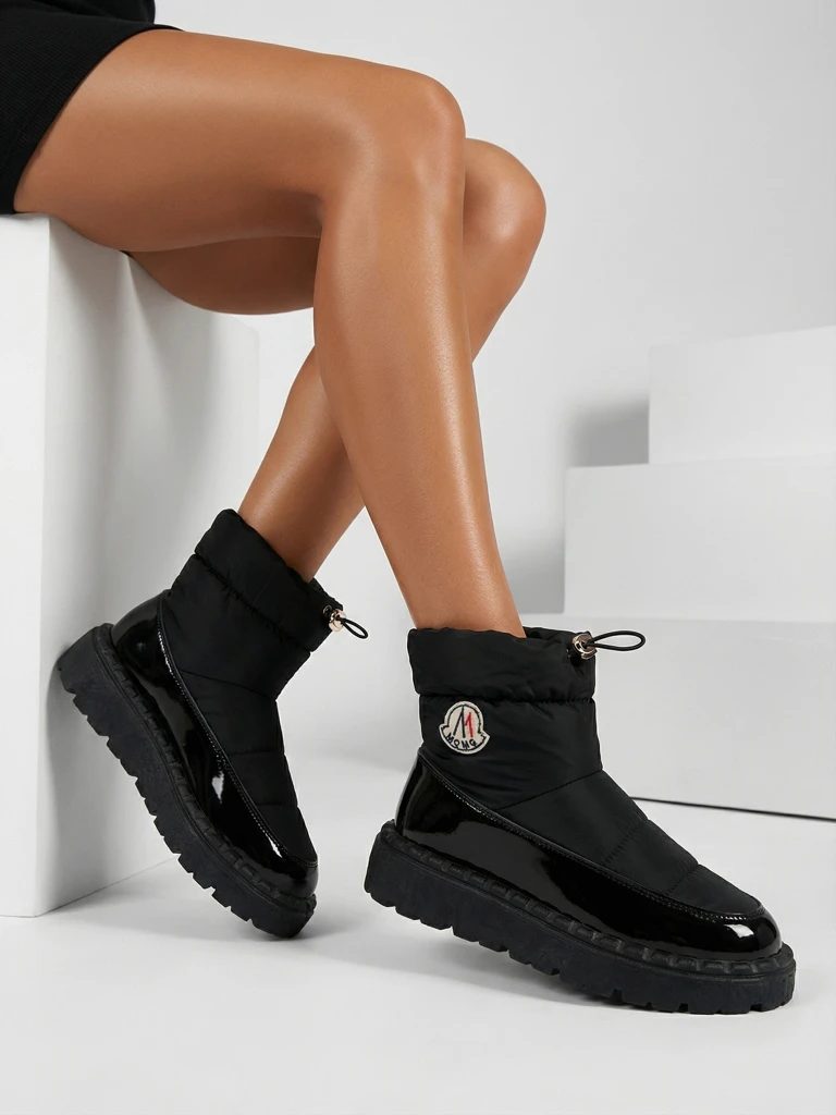 Royalfashion Naiste liibuvad lumesaapad musta värvi Ireda