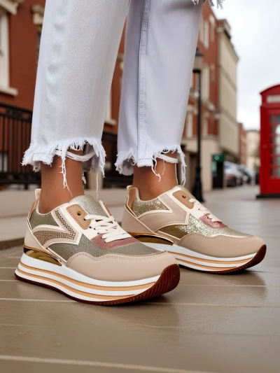 Royalfashion Women's sneakers with glitter Borovis