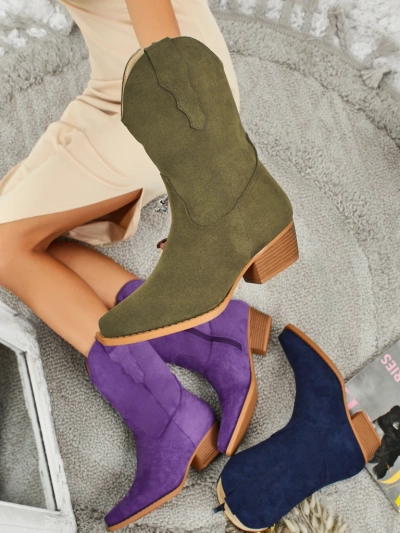 Naiste öko-seemisnahast kauboisaapad SpireHush