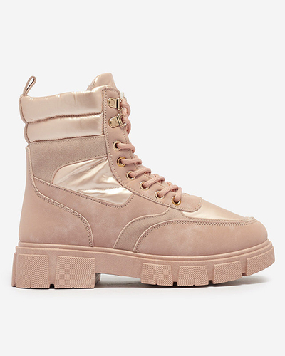 Pink women's insulated trapper boots Kasemi- Footwear