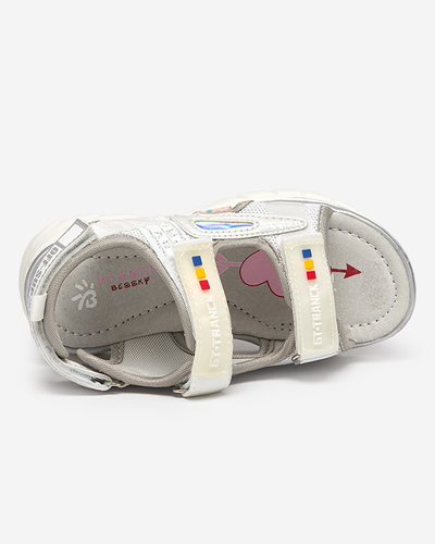 Girls 'sandals in white and gray Umaf - Footwear