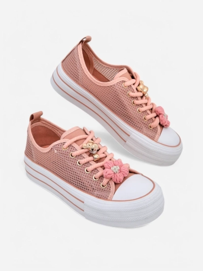 Royalfashion Women's perforated sneakers with embellishments Osdo