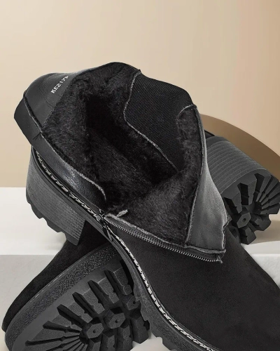 Royalfashion Eco-suóda kvinnor's ankle boots on a post Segori