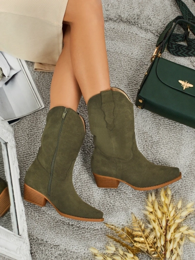 Женские ковбойские ботинки из эко-замши SpireHush