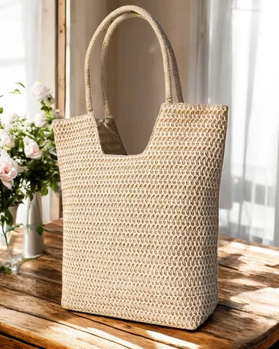 Royalfashion Large straw handbag for women summer
