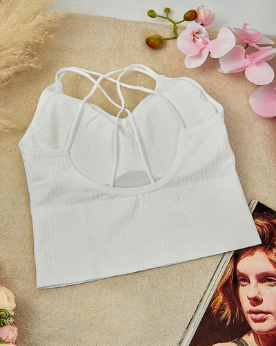 Royalfashion Women's sports bra with zircons