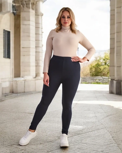 Royalfashion Naiste isoleeritud treggings püksid PLUS SIZE