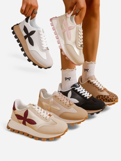Royalfashion Women's sporty sneakers on a thicker sole Aloqa