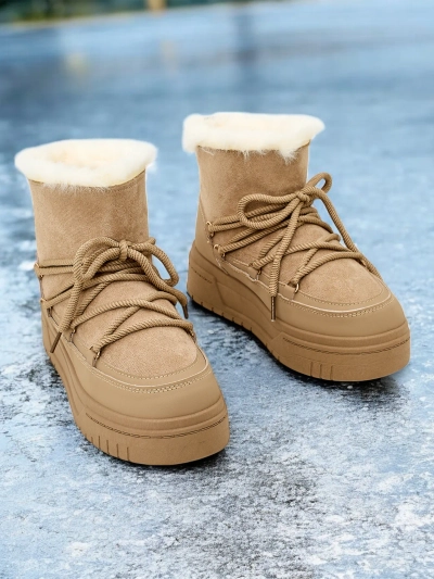 Royalfashion Womelek lace-up snow boots Moniuc