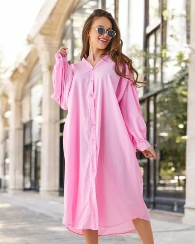 Royalfashion Puuvillane pikk naiste särk nagu kleit