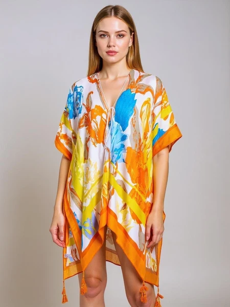 Royalfashion AURELIA Summer Pareo - Multicolored Knee-Length Dress