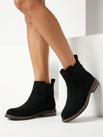 Royalfashion Black women's eco-suede Veysi boots a'la sztyblettes