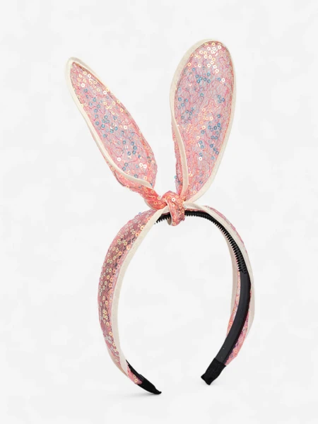 Royalfashion Children's headband with rabbit ears and sequins