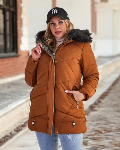 Royalfashion pruun naiste talvejope